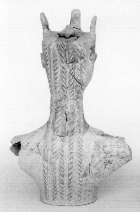 back view of goddess showing tresses